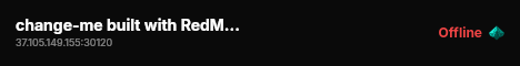 change-me built with RedM Basic Server! live status badge