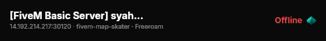 [FiveM Basic Server] syahircuba live status badge