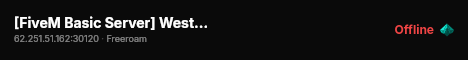 [FiveM Basic Server] Westhout RP live status badge