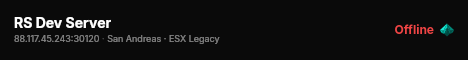 RS Dev Server live status badge