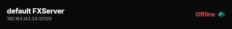 default FXServer live status badge