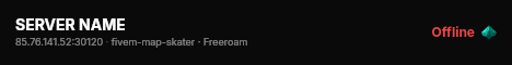 SERVER NAME live status badge