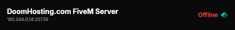 DoomHosting.com FiveM Server live status badge