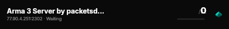 Arma 3 Server by packetsdecreaser live status badge