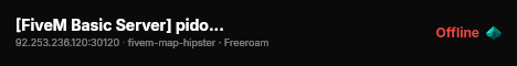 [FiveM Basic Server] pidorserver live status badge