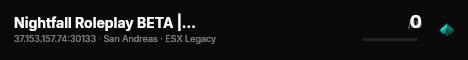 Nightfall Roleplay BETA | Waar combat en adrenaline samenkomen live status badge