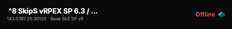  ^8 SkipS vRPEX SP 6.3 / discord.gg/ZzjSfmdaVG live status badge