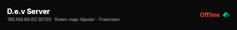 D.e.v Server live status badge