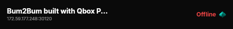 Bum2Bum built with Qbox Project by The Community! live status badge