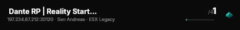  Dante RP | Reality Starts Here live status badge