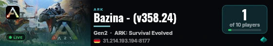 Bazina - (v358.24) live status badge