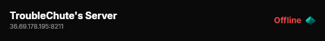 TroubleChute's Server live status badge