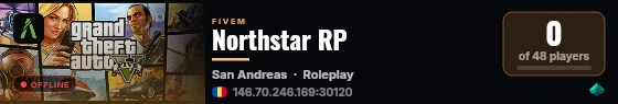 Northstar RP live status badge