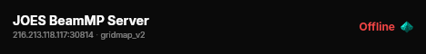 JOES BeamMP Server live status badge