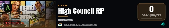High Council RP live status badge