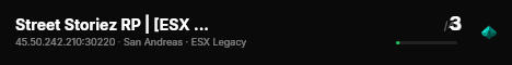 Street Storiez RP | [ESX Legacy] live status badge