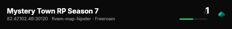 Mystery Town RP Season 7 live status badge