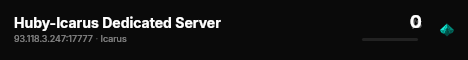 Huby-Icarus Dedicated Server live status badge
