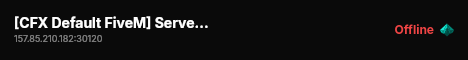 [CFX Default FiveM] Server-Test live status badge