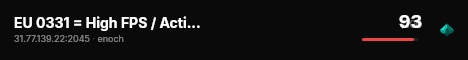 EU 0331 = High FPS / Active Admins = official live status badge