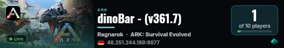 dinoBar - (v361.7) live status badge