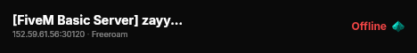 [FiveM Basic Server] zayyyyyyddddddd-me live status badge