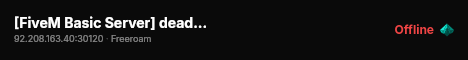 [FiveM Basic Server] deadwoodv4 live status badge