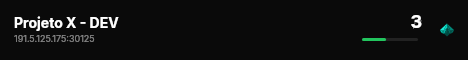 Projeto X - DEV live status badge