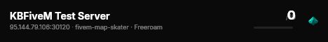 KBFiveM Test Server live status badge