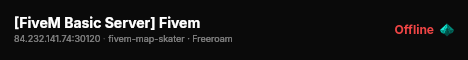 Fivem built with FiveM Basic Server! live status badge