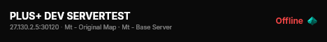 PLUS+ DEV SERVERTEST live status badge