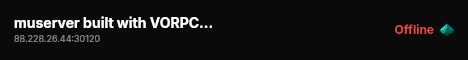 muserver built with VORPCore! live status badge