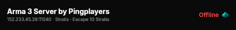 Arma 3 Server by Pingplayers live status badge