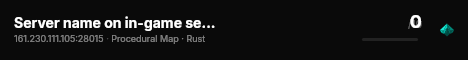 Server name on in-game server list live status badge