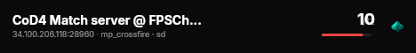 CoD4 Match server @ FPSChallenge.eu live status badge