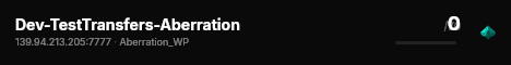Dev-TestTransfers-Aberration live status badge