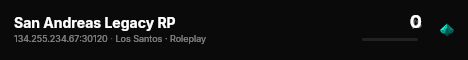 San Andreas Legacy RP live status badge