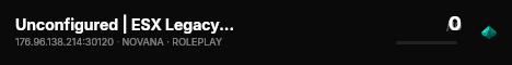 Unconfigured | ESX Legacy Server live status badge