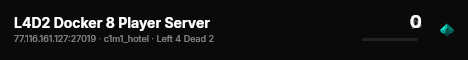 L4D2 Docker 8 Player Server live status badge