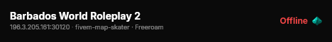 Barbados World Roleplay 2 live status badge