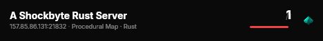 A Shockbyte Rust Server live status badge