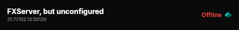 FXServer, but unconfigured live status badge