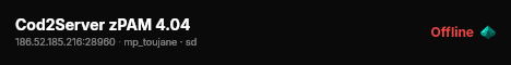 Cod2Server zPAM 4.04 live status badge