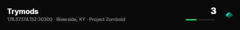 Trymods live status badge