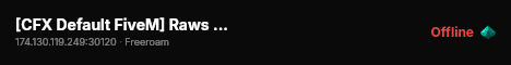 [CFX Default FiveM] Raws Test Server live status badge