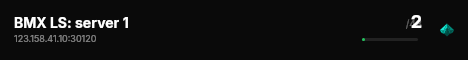 BMX LS: server 1 live status badge
