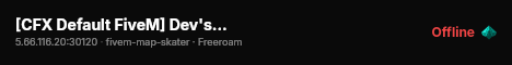 [CFX Default FiveM] Dev's Sanctuary live status badge