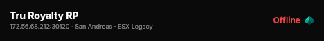 Tru Royalty RP live status badge