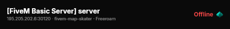 [FiveM Basic Server] server live status badge
