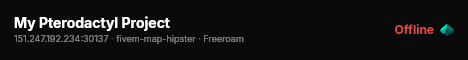 My Pterodactyl Project live status badge